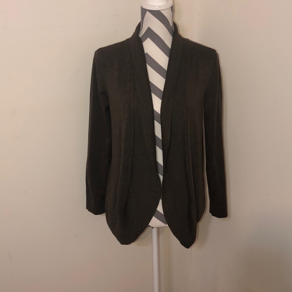 Brown open cardigan sz L